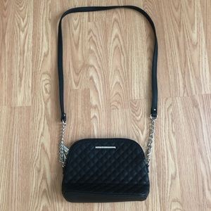 Steve Madden Black Quilted Crossbody Purse